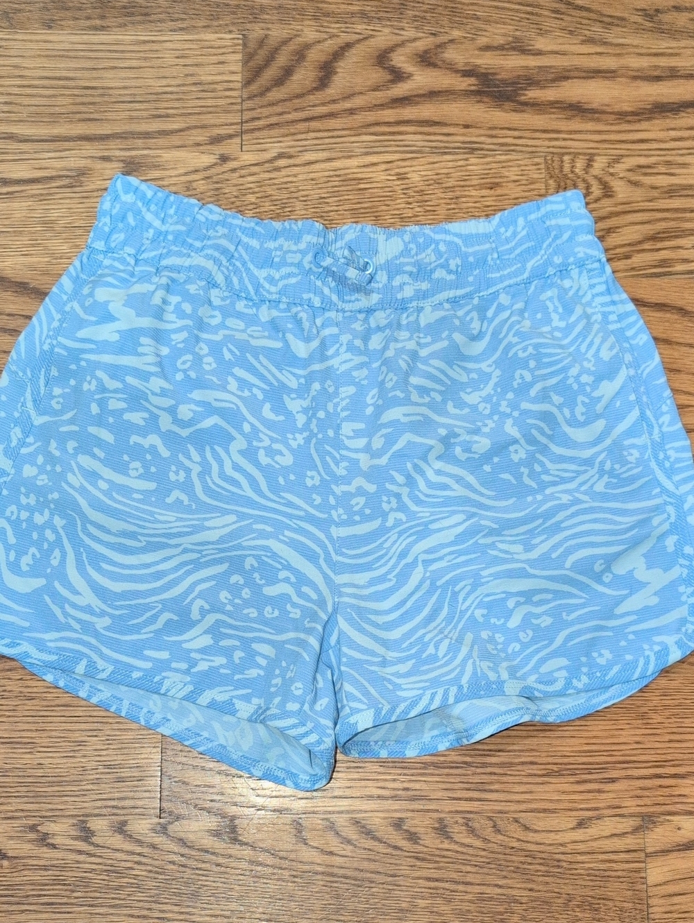 Light Blue Patterned Athleta Girl Athletic Shorts